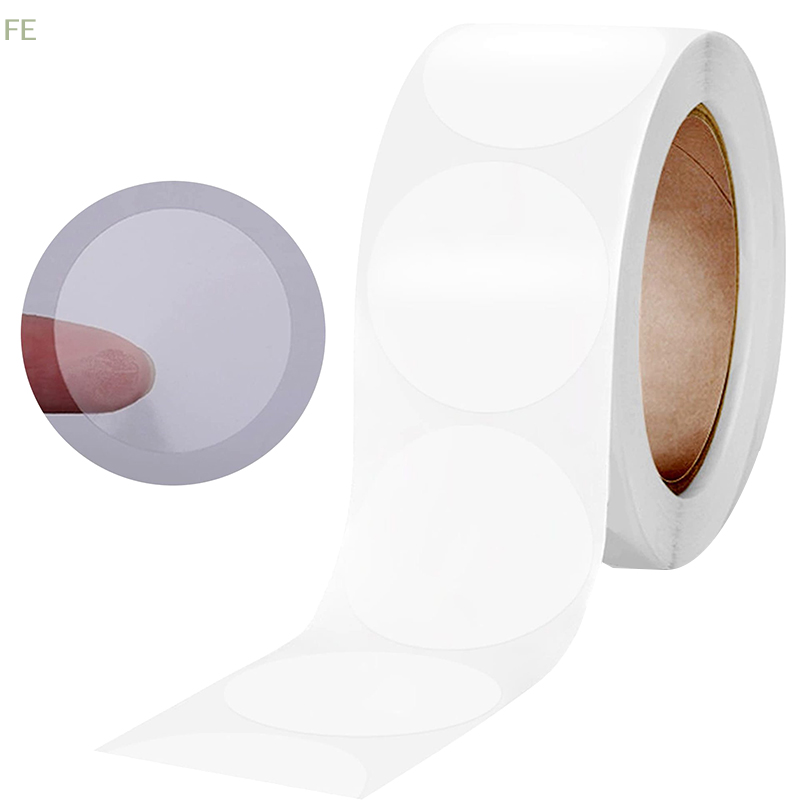 Sticker Label Roll - 500pcs/roll Stiker Transparan Bulat Segel Label