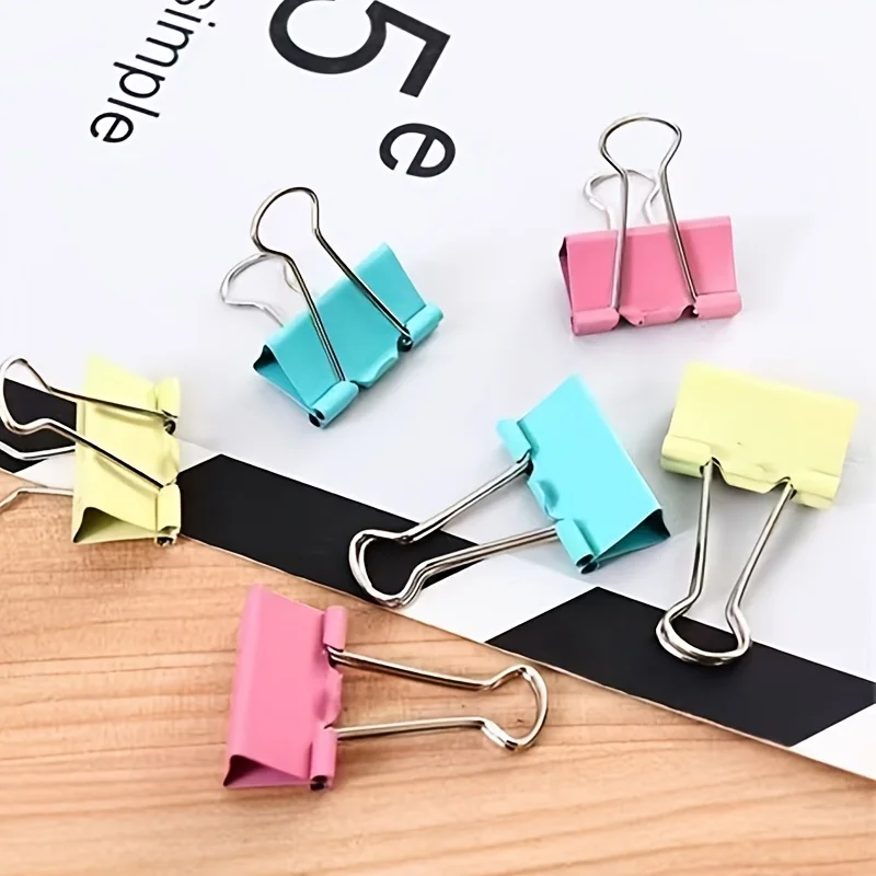 50 buah, warna acak, klip berb - Binder Clip Assorted ulasan dan harga